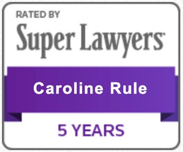 Caroline Rule Super Lawyer Badge
